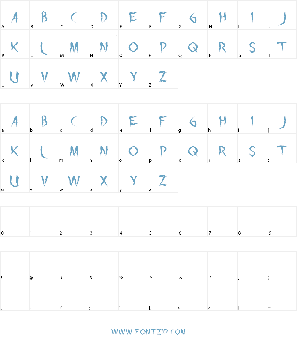 the night Font Character